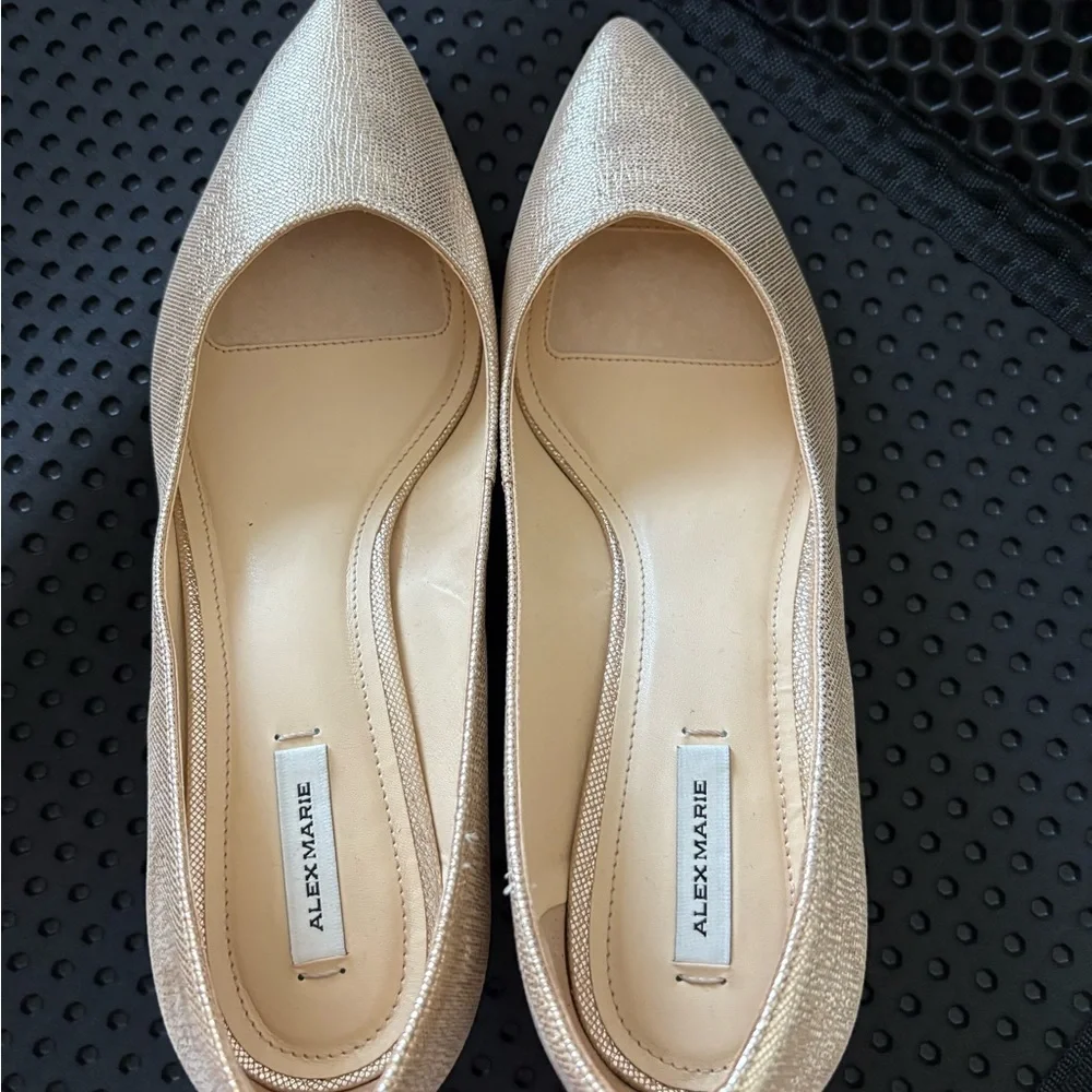 Alex Marie Elegant Gold Heels shoes
